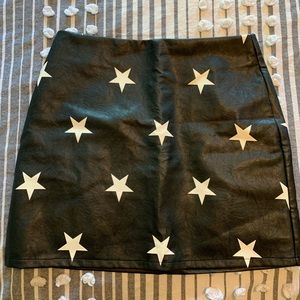 Black and white star skirt